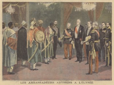 Los embajadores abisinios en el Palacio del Elíseo de French School